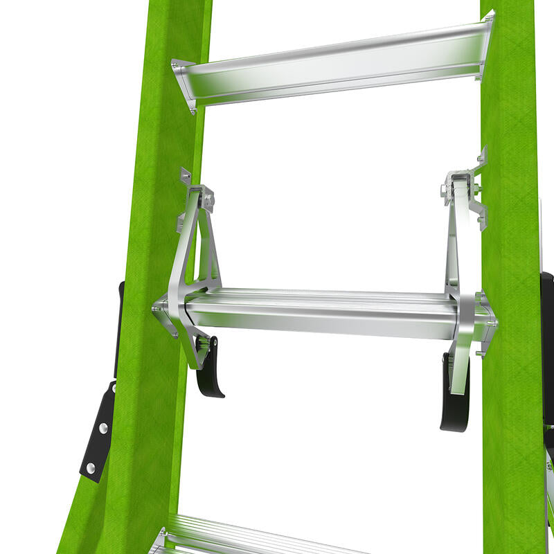 LITTLE GIANT LADDER | Sumostance w/Hyperlite Technology 24' - ANSI Type IAA - 375 lb Rated, Fiberglass Extension Ladder with GROUND CUE and SURE-SET Feet | #17224