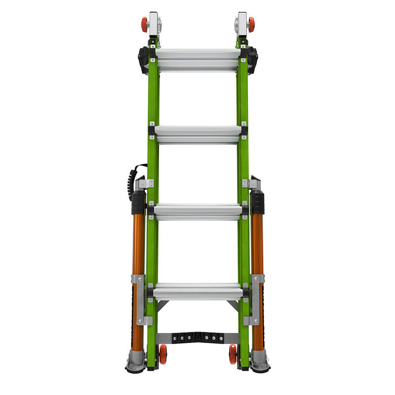 LITTLE GIANT LADDER | Conquest All-Terrain Fiberglass  Articulated Extendable Ladder, Type IA, 300lb Load Capacity, Model 17 | #17107-001