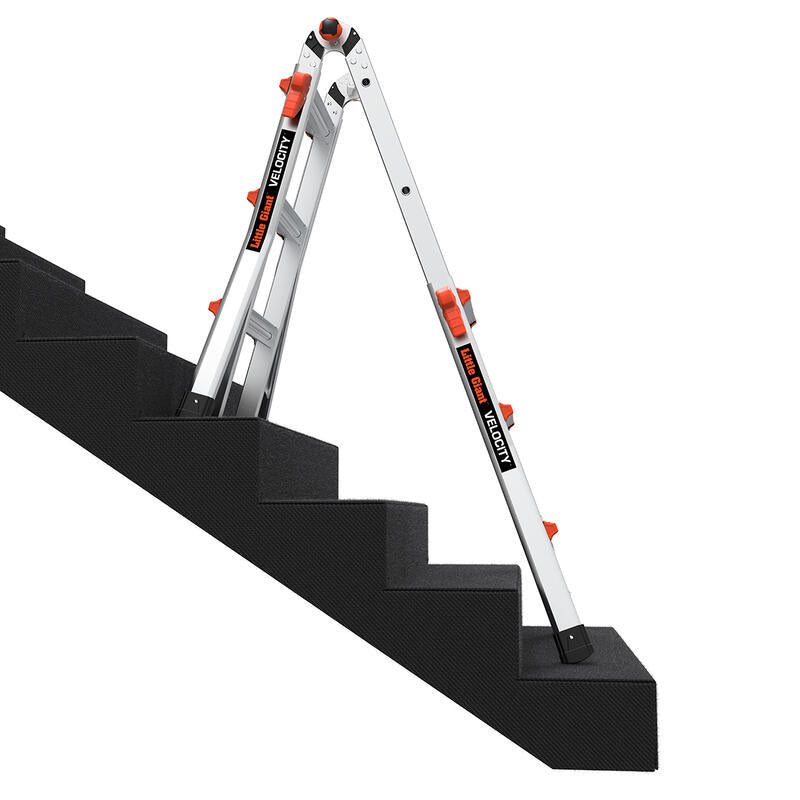 LITTLE GIANT LADDER | Aluminum Velocity Articulating Ladder with Leg Levelers, Type IA, 300lb Load Capacity, Model 13 | #15413-001