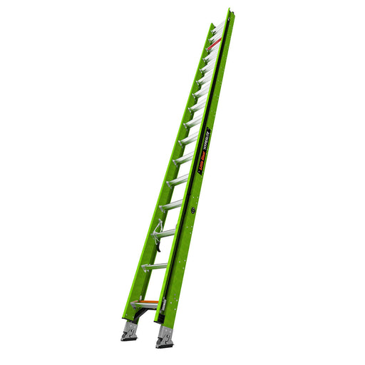 LITTLE GIANT LADDER | HyperLite 32' Fiberglass Extension Ladder w/Cable Hooks & V-Rung, Type IAA, 375lb Load Capacity | #17932-089