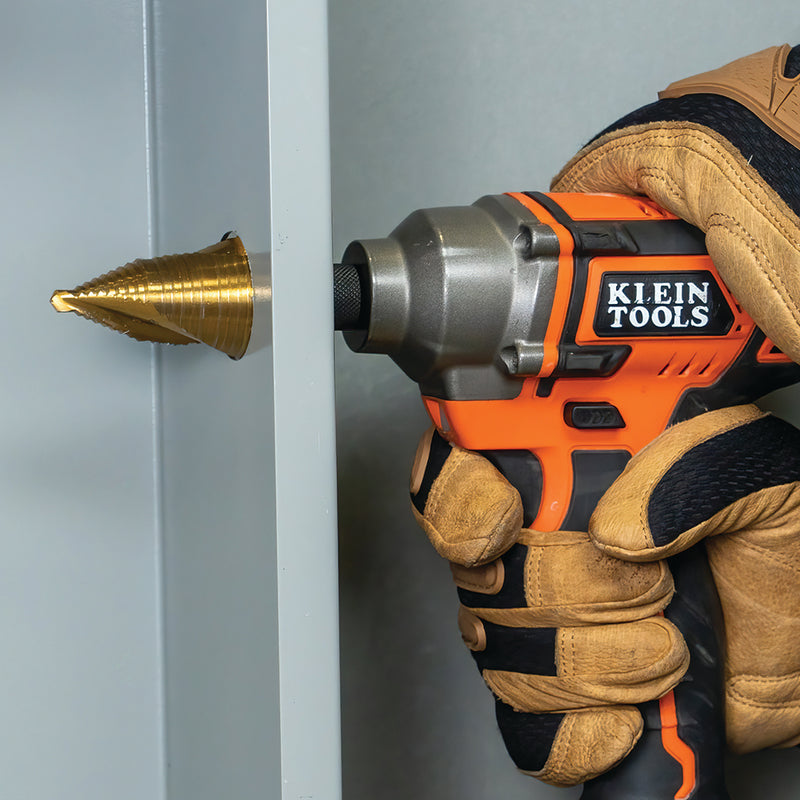 KLEIN TOOLS | Step Bit Kit, Spiral Double-Fluted, VACO, 3-Piece | #25951