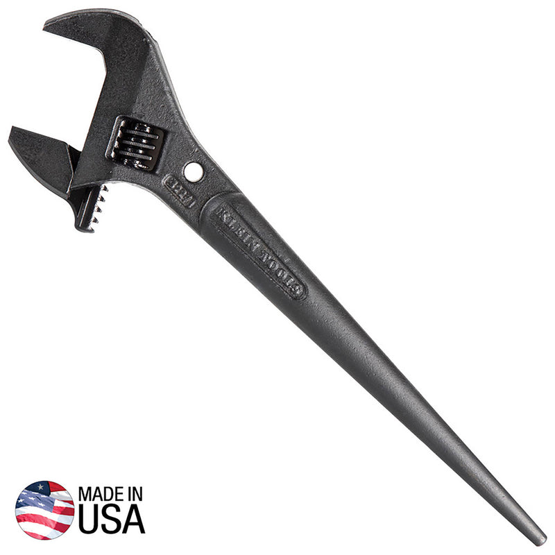 KLEIN TOOLS | Adjustable Spud Wrench, 10-Inch, 1-7/16-Inch, Tether Hole | #3227