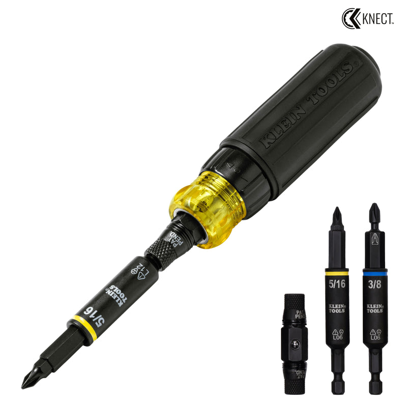 Klein Tools | KNECT™ 11-in-1 Ratcheting Impact Rated Screwdriver / Nut Driver | #32500HDRT