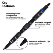 Klein Tools | KNECT™ 11-in-1 Ratcheting Impact Rated Screwdriver / Nut Driver | #32500HDRT
