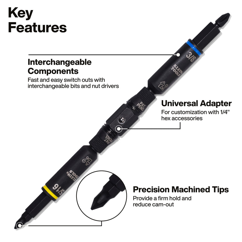 Klein Tools | KNECT™ 11-in-1 Ratcheting Impact Rated Screwdriver / Nut Driver | #32500HDRT