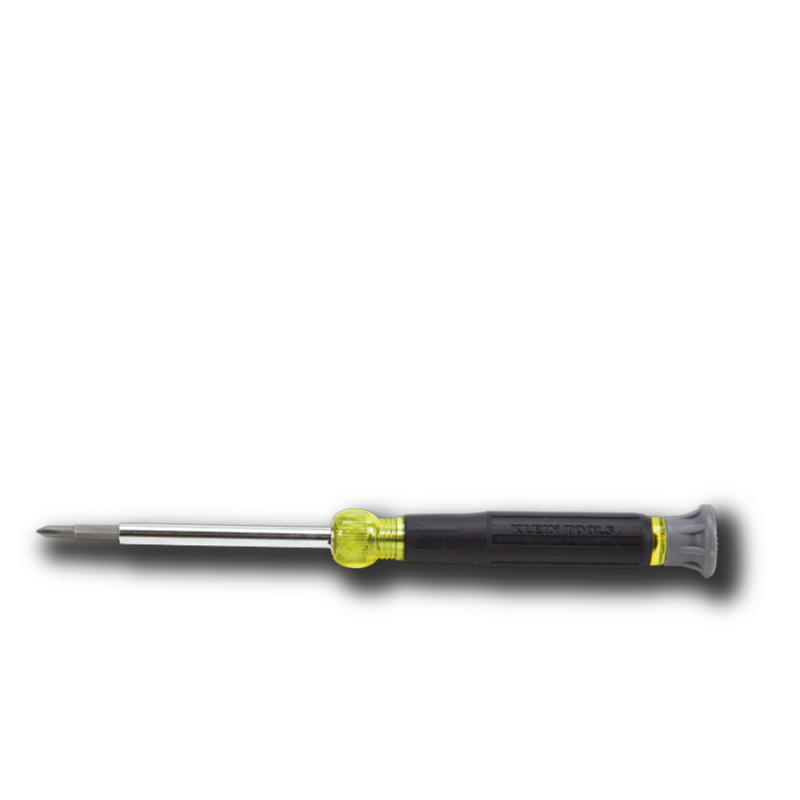 Klein Tools | Multi-Bit Electronics Screwdriver, 4-in-1, Phillips, Slotted Bits | #32581