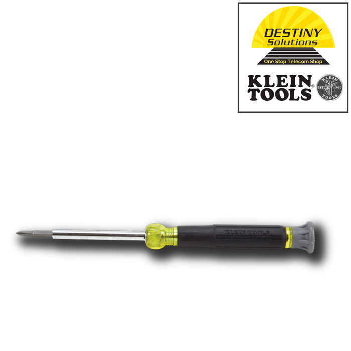Klein Tools | Multi-Bit Electronics Screwdriver, 4-in-1, Phillips, Slotted Bits | #32581