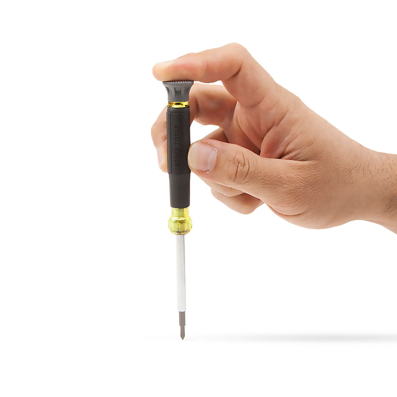 KLEIN TOOLS | Multi-Bit Electronics Screwdriver, 4-in-1, Phillips, Slotted Bits | #32581