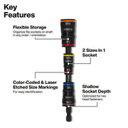 Klein Tools | 7-in-1 Impact Rated Flip Socket Set with Handle | #32910