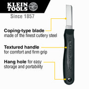 KLEIN TOOLS | Cable Splicer's Knife, 6-1/4-Inch | #44200