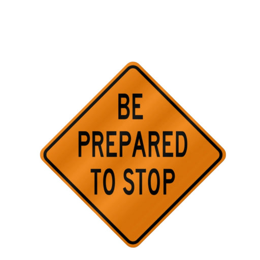 BONE SAFETY | Be Prepared to Stop, 48" Mesh Roll Up Sign-Bone Safety | #48MO-BPTS