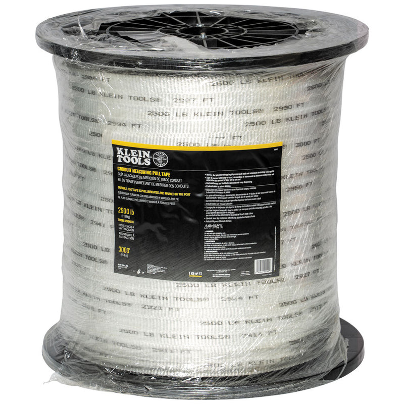 KLEIN TOOLS | Conduit Measuring Pull Tape, 2500-Pound x 3000-Foot | #50142