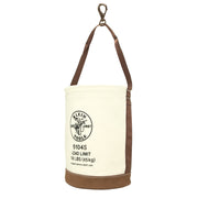 KLEIN TOOLS | Canvas Bucket, Leather Bottom, Swivel Snap, 12-Inch | #5104S