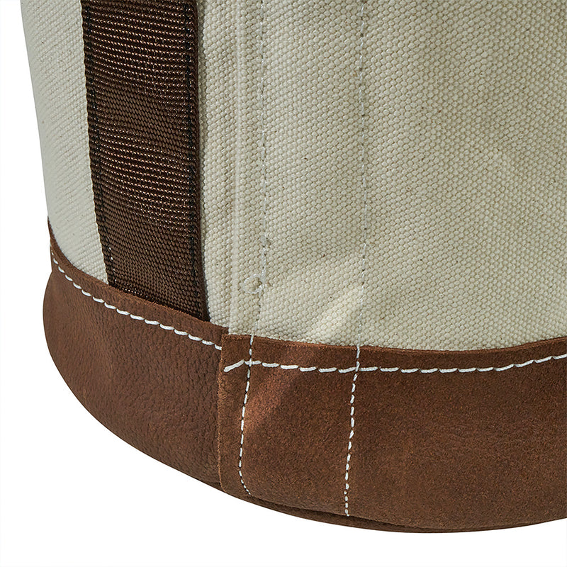 KLEIN TOOLS | Canvas Bucket, Leather Bottom, Swivel Snap, 12-Inch | #5104S