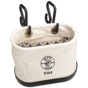 KLEIN TOOLS | 15-Pocket Oval, Aerial Canvas Bucket w/Hooks | #5144