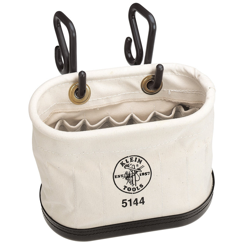 KLEIN TOOLS | 15-Pocket Oval, Aerial Canvas Bucket w/Hooks | #5144