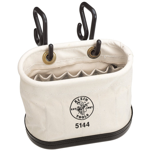 KLEIN TOOLS | 15-Pocket Oval, Aerial Canvas Bucket w/Hooks | #5144