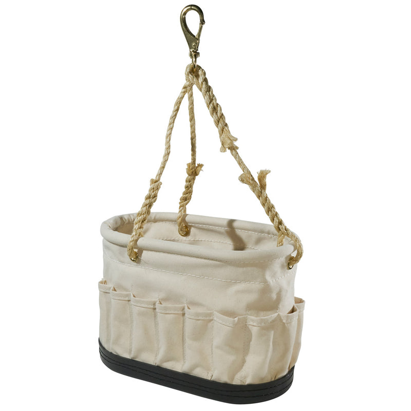 KLEIN TOOLS | Canvas Bucket, 41-Pocket Oval Bucket with Swivel Snap | #5152S