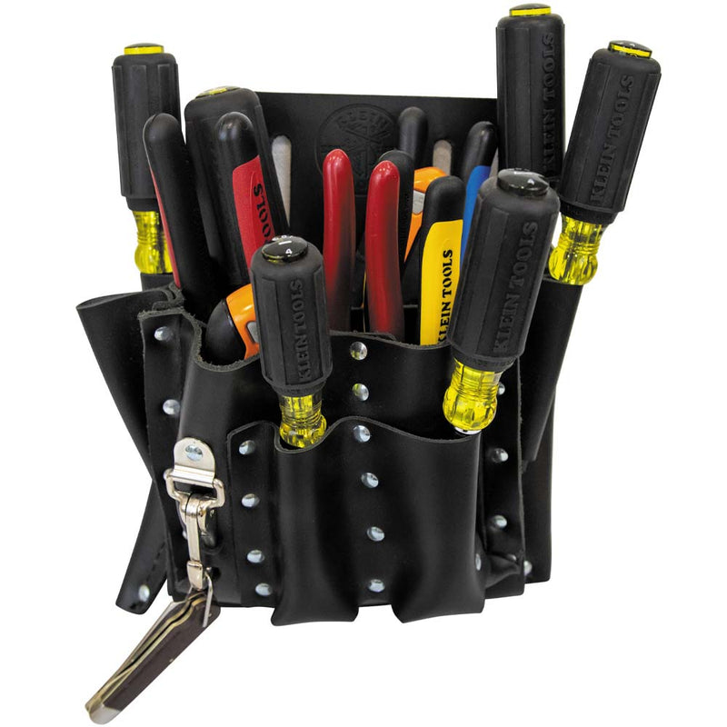KLEIN TOOLS | 10 Pocket Tool Pouch Knife Snap | #5165