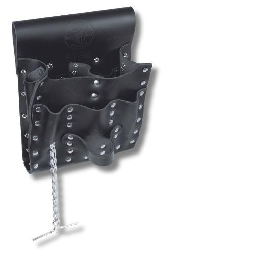 KLEIN TOOLS | 7-Pocket Leather Tool Pouch | #5166