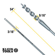KLEIN TOOLS | 9/16" x 54" Flex Bit Auger with Case | #53718