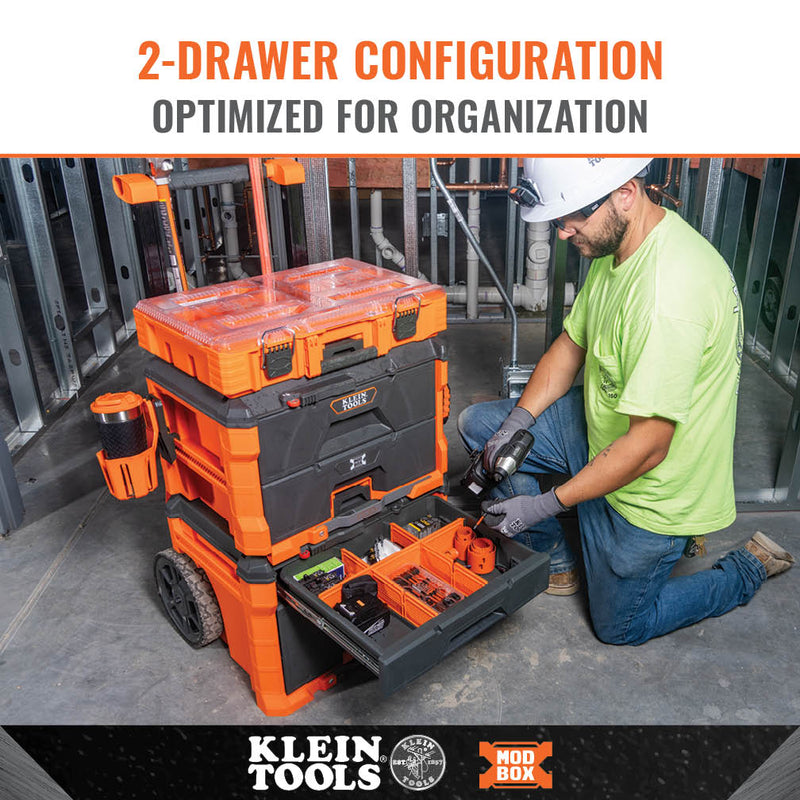 KLEIN TOOLS | MODbox™ Two Drawer Rolling Tool Box | #54801MB