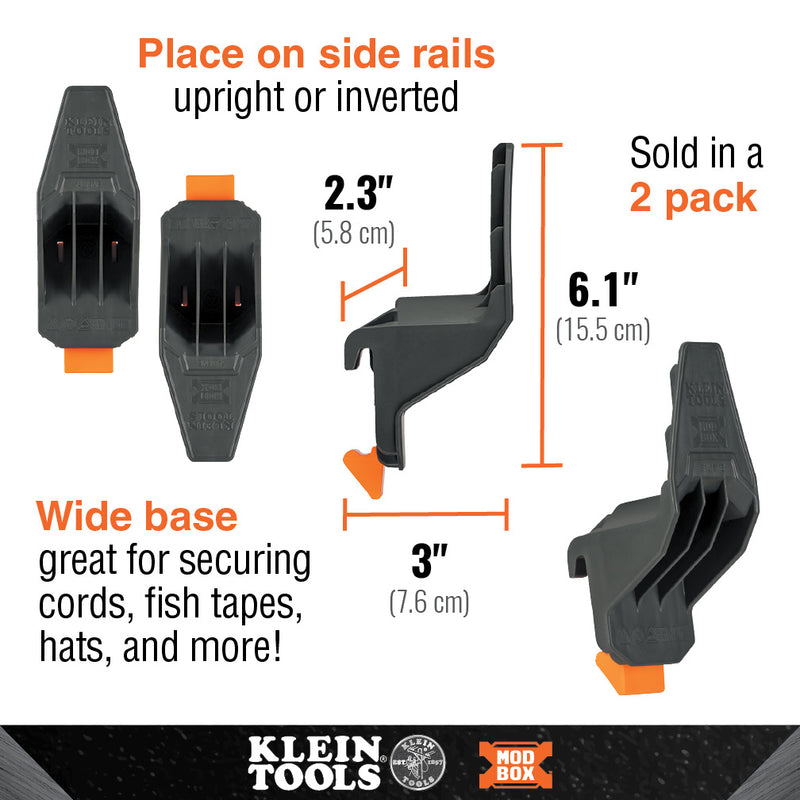 KLEIN TOOLS | MODbox™ Multi-Hook Rail Attachment, 2-Pack | #54816MB