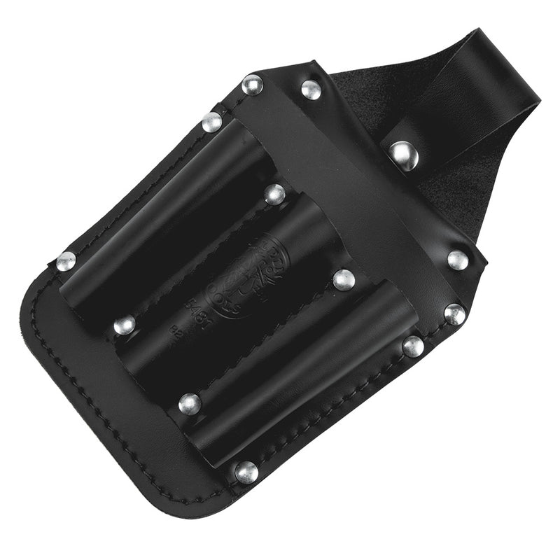 KLEIN TOOLS | Tool Pouch, Leather Pocket Tool Organizer, 6-Pockets, 5.75x2.5x10-Inch | #5481