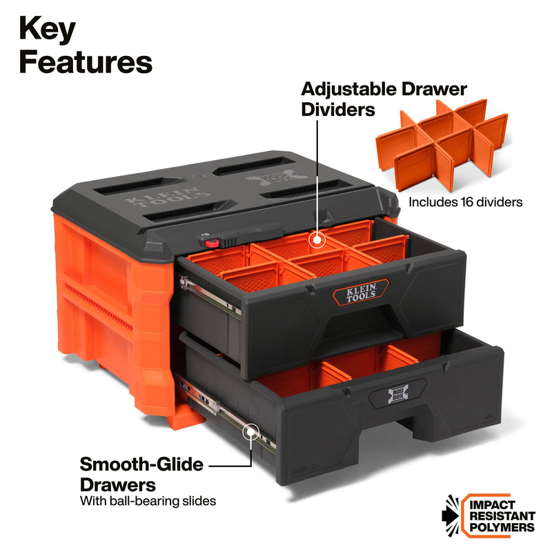 KLEIN TOOLS | MODbox™ Two Drawer Toolbox | #54822MB
