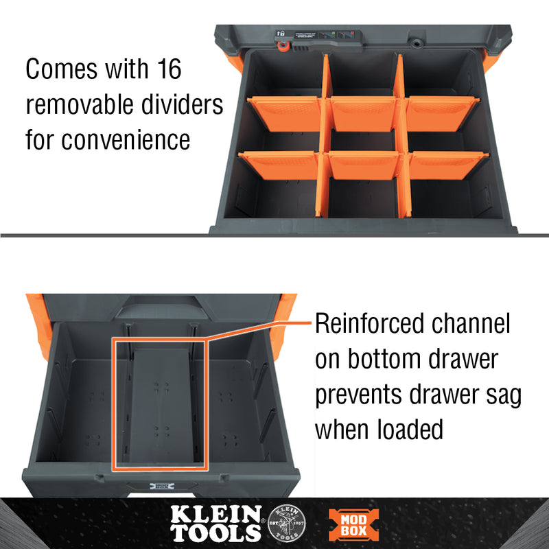 KLEIN TOOLS | MODbox™ Two Drawer Toolbox | #54822MB