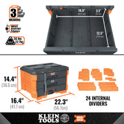 KLEIN TOOLS | MODbox™ Three Drawer Toolbox | #54823MB