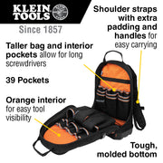 KLEIN TOOLS | Pro Tool Set with Tool Backpack, 41-Piece | #80141