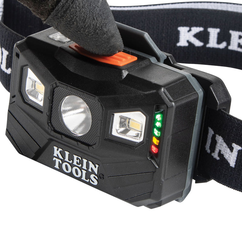 KLEIN TOOLS | Rechargeable Headlamp with Fabric Strap, 400 Lumens, All-Day Runtime | #56048