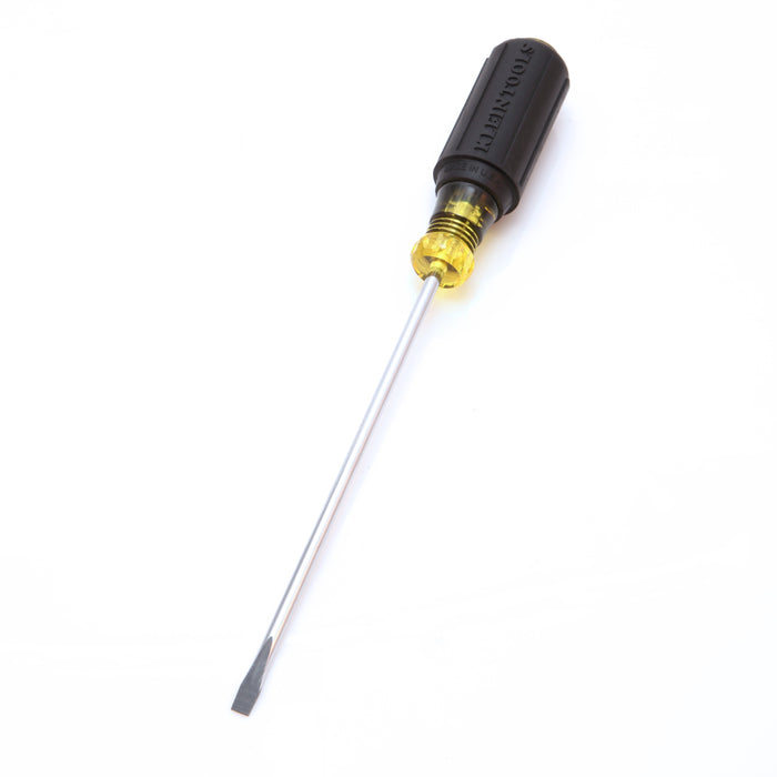 KLEIN TOOLS | 3/16-Inch Cabinet Screwdriver, 6-Inch Round Shank | #601-6