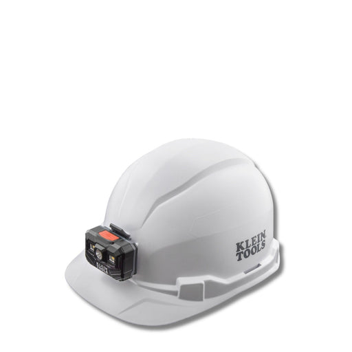 KLEIN TOOLS |  Hard Hat, Non-Vented, Cap Style with Rechargeable Headlamp, White | #60107RL