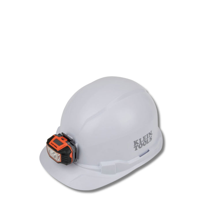 KLEIN TOOLS | Hard Hat, Non-Vented, Cap Style with Headlamp, White | #60107