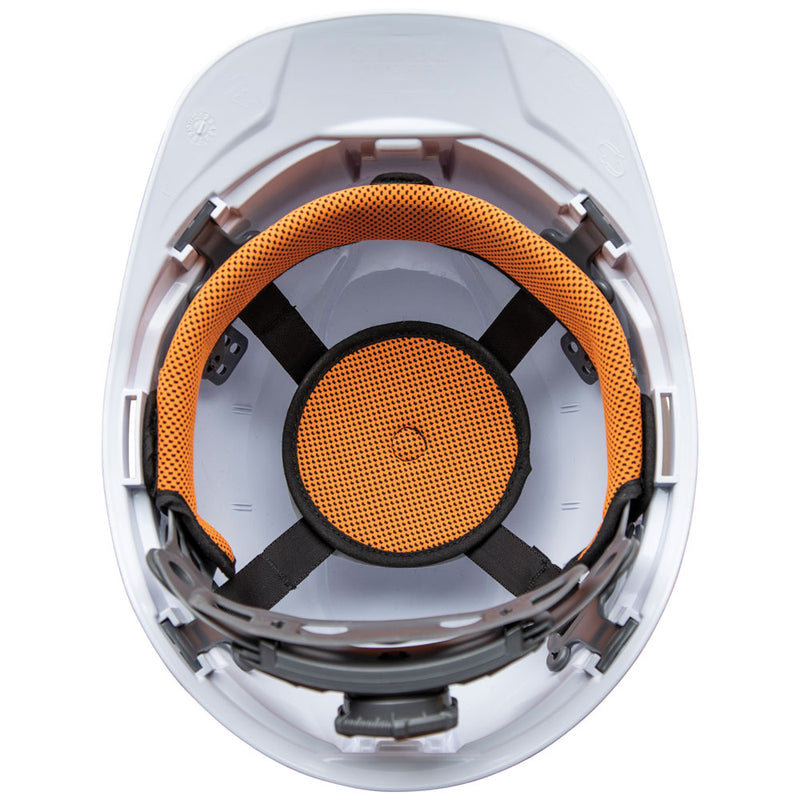 KLEIN TOOLS |  Hard Hat, Non-Vented, Cap Style with Rechargeable Headlamp, White | #60107RL