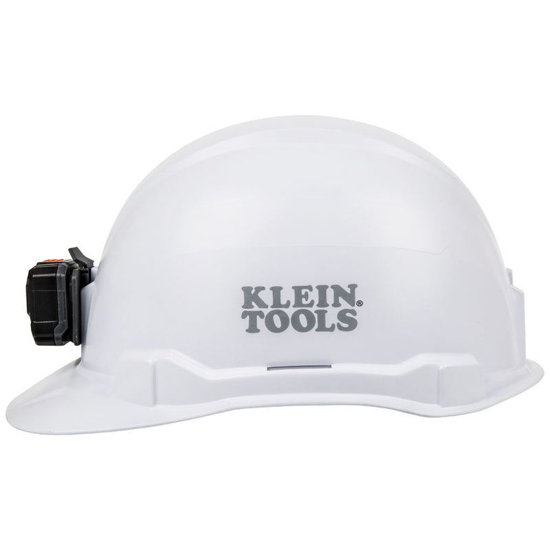 KLEIN TOOLS |  Hard Hat, Non-Vented, Cap Style with Rechargeable Headlamp, White | #60107RL