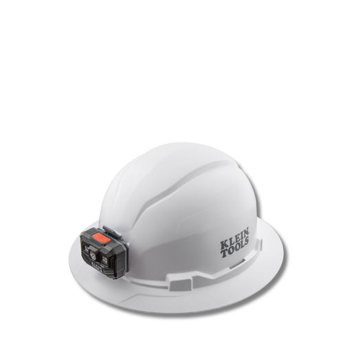 KLEIN TOOLS | Hard Hat, Non-Vented, Full Brim with Rechargeable Headlamp, White | #60406RL