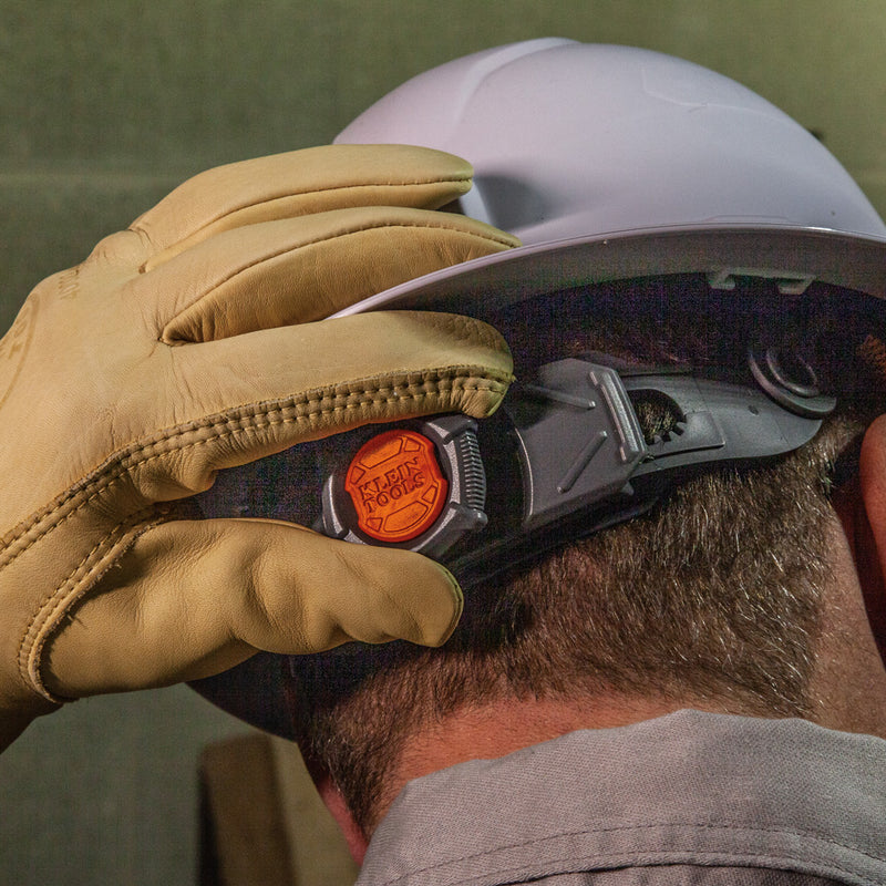 KLEIN TOOLS | Hard Hat, Non-Vented, Full Brim with Rechargeable Headlamp, White | #60406RL