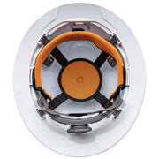 KLEIN TOOLS | Hard Hat, Non-Vented, Full Brim with Rechargeable Headlamp, White | #60406RL