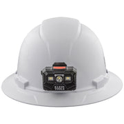 KLEIN TOOLS | Hard Hat, Non-Vented, Full Brim with Rechargeable Headlamp, White | #60406RL