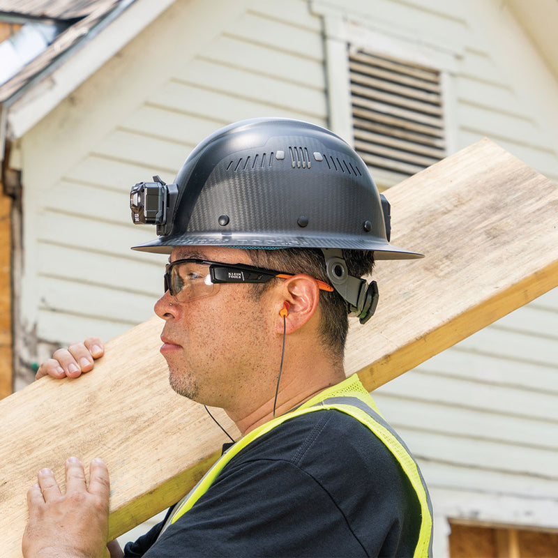 KLEIN TOOLS | Carbon Fiber Full Brim Hard Hat with Headlamp, Titan | #60512