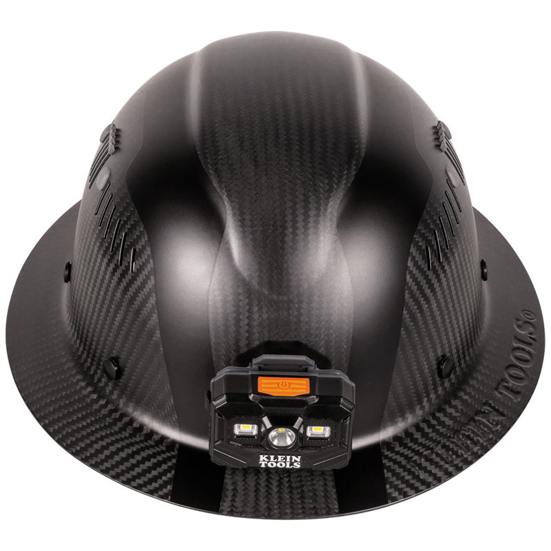 KLEIN TOOLS | Carbon Fiber Full Brim Hard Hat with Headlamp, Titan | #60512