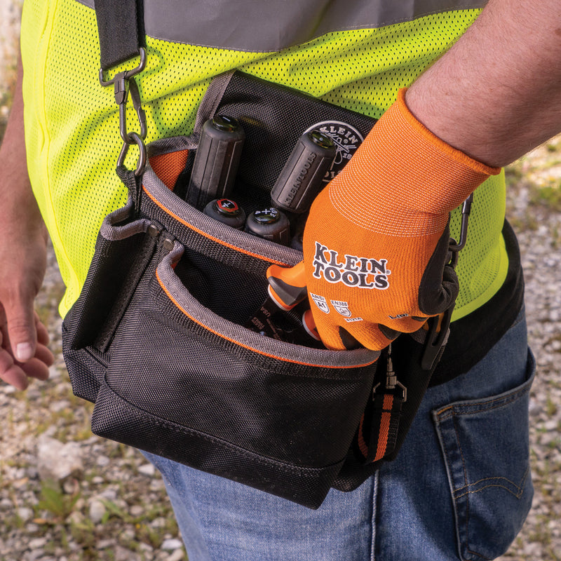 KLEIN TOOLS | Knit Dipped Gloves, Cut Level A1, Touchscreen, Large, 2-Pair | #60581
