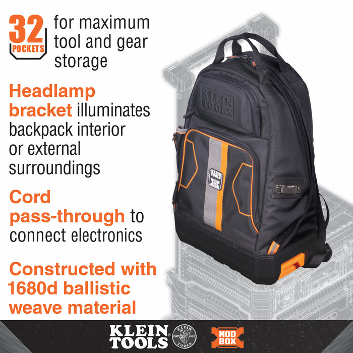 KLEIN TOOLS | MODbox™ Electrician's Backpack | #62201MB