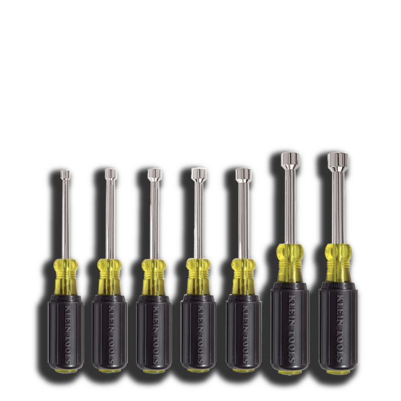 Klein Tools | Nut Driver Set, 3-Inch Shafts, Cushion-Grip™, 7-Piece | #631