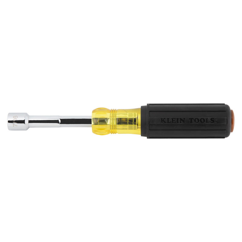KLEIN TOOLS | Color-Coded Magnetic Hollow-Shaft Heavy-Duty Nut Driver, 7/16-Inch | #654716MAG
