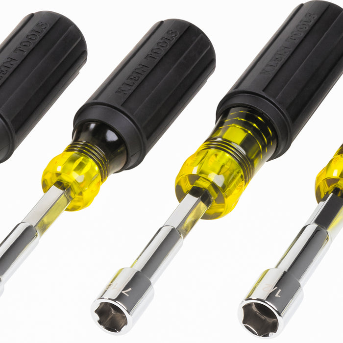 KLEIN TOOLS | Color-Coded Hollow-Shaft Heavy-Duty Nut Driver Set, 6-Piece | #65456