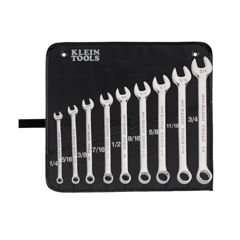 KLEIN TOOLS | Combination Wrench Set, 9-Piece | #68402